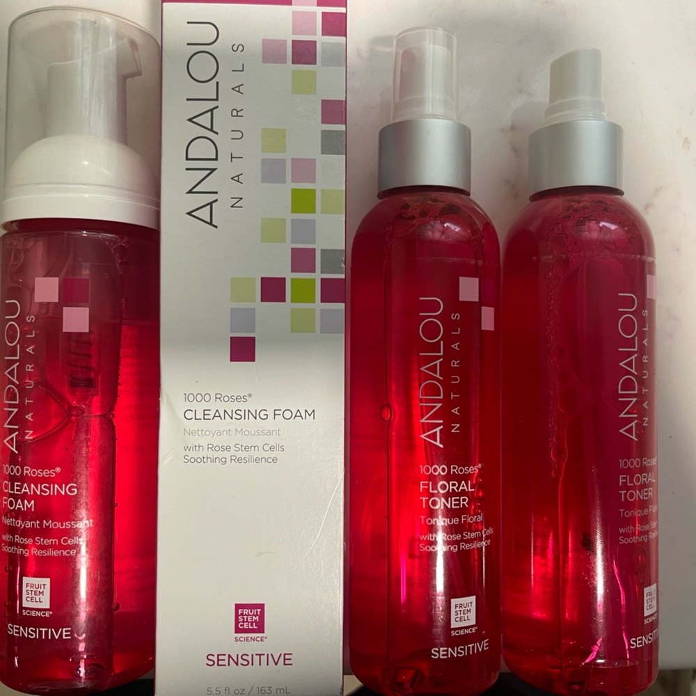 Andalou Cleansing foam & Floral toner